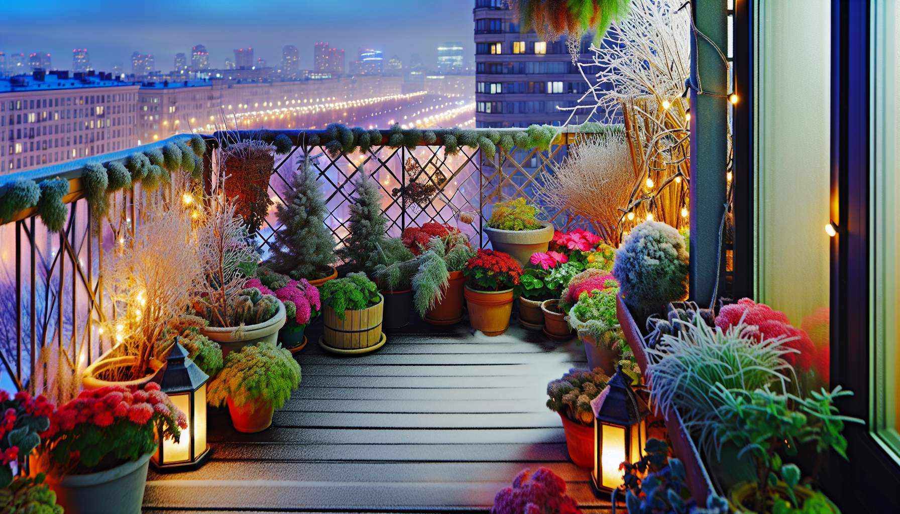 Balcon fleuri hiver : secrets pour un espace verdoyant