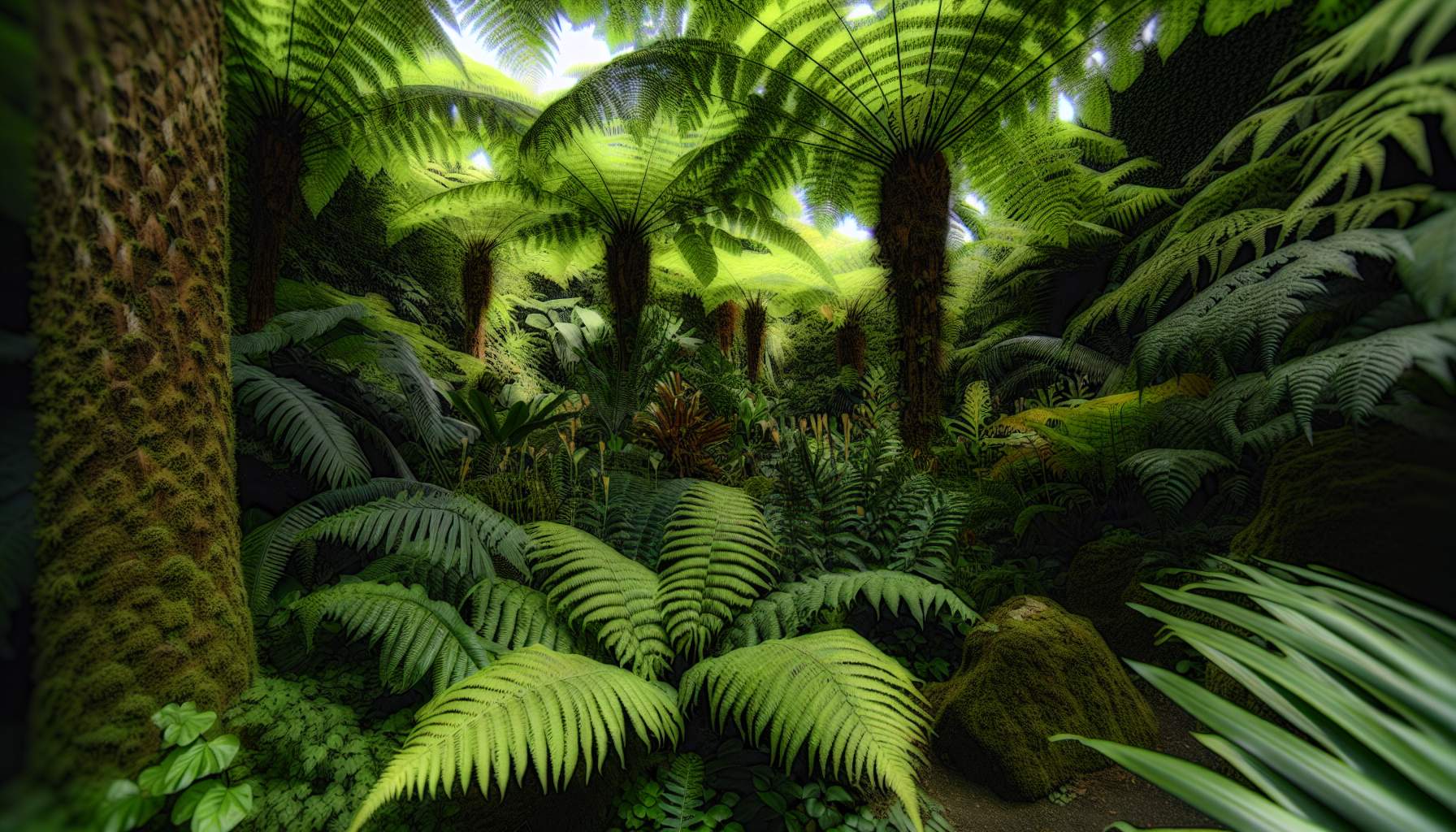 Jardin préhistorique: un voyage dans le temps vert