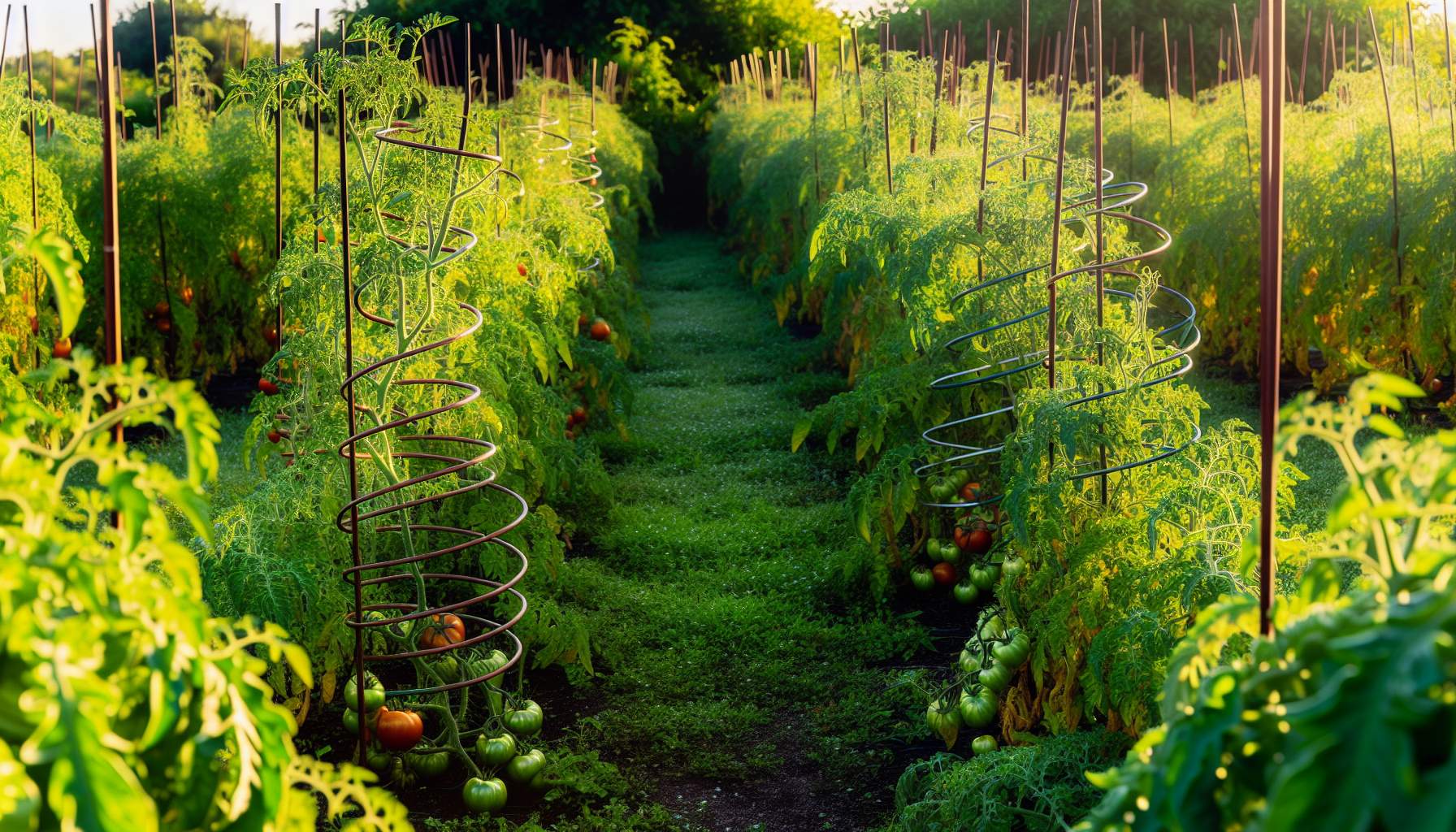 Récolte abondante : secret du tuteurage tomates